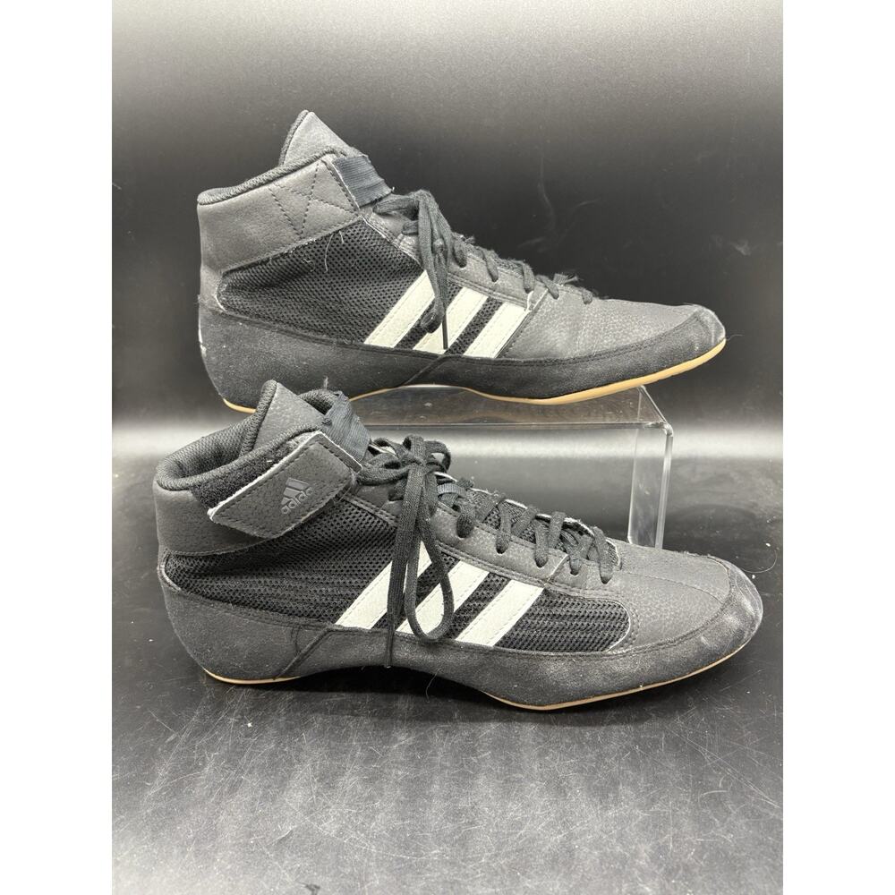Adidas HVC 2 Wrestling Shoes Sneakers Black White AQ3325 Mens Size 12